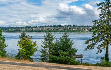 Canvas Print - Tacoma Narrows Waterfront Homes 2