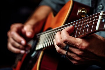 Poster - Hands with guitar close-up.