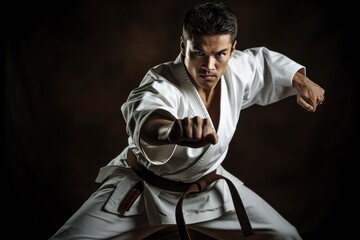 Poster - Portrait of a martial artist.