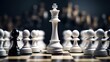 © WS Studio 1985 - chess pieces on a chessboard. generative ai