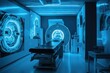 x ray machine in hospitalgreen. Generative AI