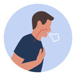 Shortness of breath and pulmonary disease icon
