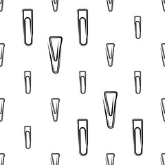 Sticker - Paper Clip Seamless Pattern