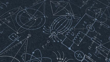 Wall Mural - school background .formulas and drawings. scientific research.physics and mathematics .