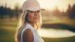 © piai - Beautiful woman golf player. Generative AI