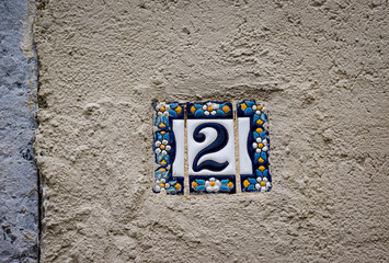 House number in the French town of Tarbes in the Occitaine region