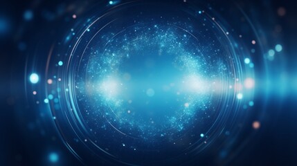 for a design element and banner template concept, an abstract blue background with a double exposure