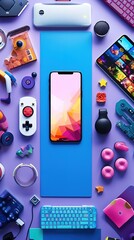 Poster - phone with gadget 