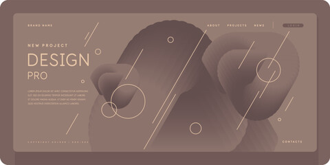 Poster - Composition with geometric shapes. Abstract background.