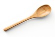 © tilialucida - A wooden spoon on a white surface. Imaginary photorealistic image.