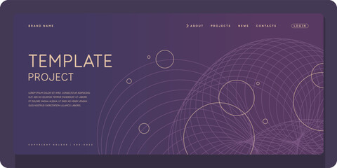 Poster - Template for the design and placement of text. Modern stylish graphics with geometric shapes. A page for the Internet.