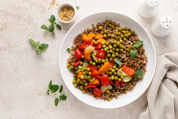 Sticker - Buckwheat with roasted vegetables and green peas