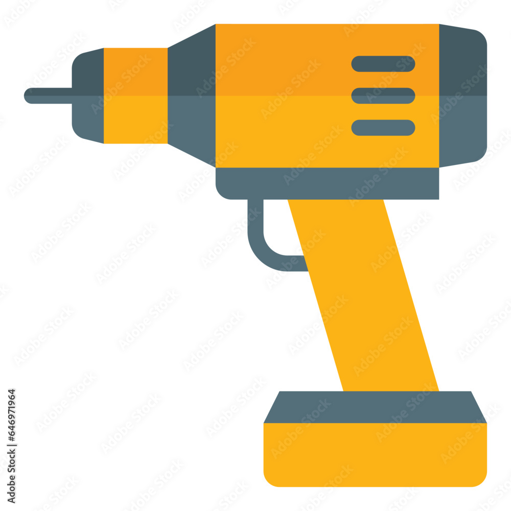 drill icon in flat style isolated on transparent background ...