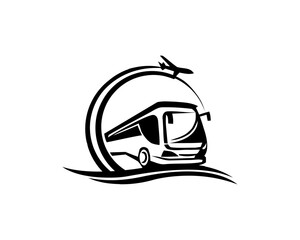 Wall Mural - airplane bus logo