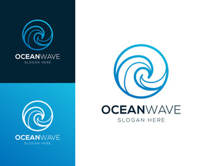 Poster - Abstract Sea Wave, Ocean, logo design vector illustration