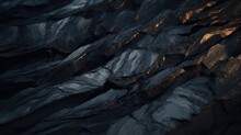 Closeup of the layers in a coal seam