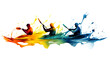 Vibrant Olympic Canoe Slalom Pictogram