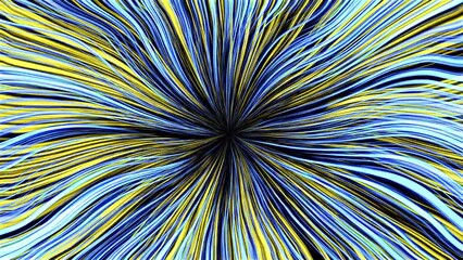 Wall Mural - Set of spinning loop psychedelic concentration lines with color changing.