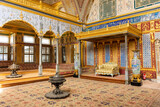Fototapeta Desenie - The Harem of the Sultans in the Topkapi Palace. in Istanbul, Turkey. Harem (Throne Room / Imperial Hall) is an important part of the Topkapi Palace.