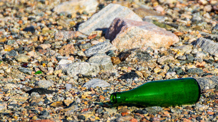 bottle on the beach