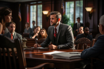 Poster - students engage in a mock trial inspired by constitutional cases, showcasing the interactive and edu