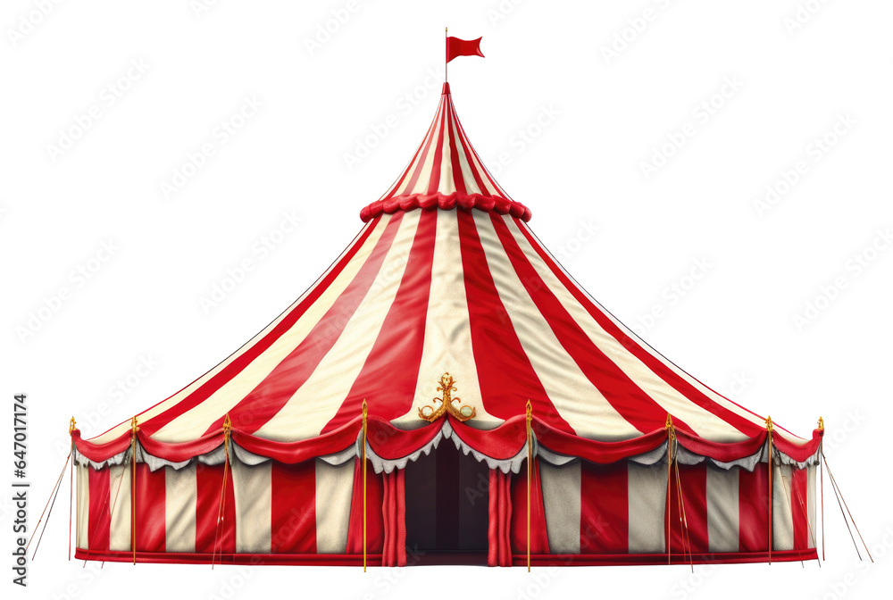 Circus Tent Isolated on Transparent Background Stock Illustration ...