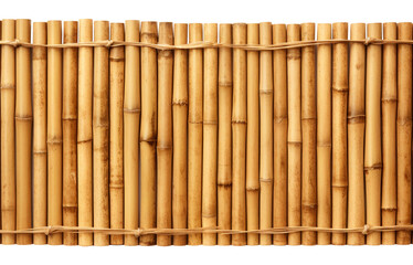 Wall Mural - Bamboo Fence Isolated on Transparent Background
