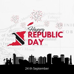 Premium Vector | Vector illustration for Trinidad and Tobago republic day