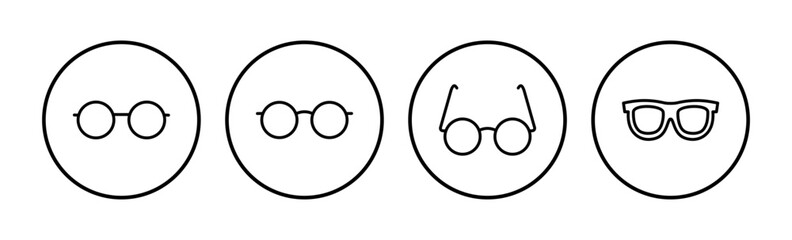 Wall Mural - Glasses icon vector. eye glasses icon. sunglasses