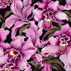 Sticker - Modern orchid pattern for a contemporary feel