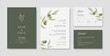 Elegant and minimalist wedding invitation template. Premium wedding invitation template. Wedding engagement template