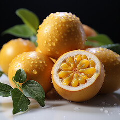 Sticker - Fresh ripe passion fruit is yellow