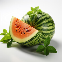 Wall Mural - Fresh ripe red watermelon fruit