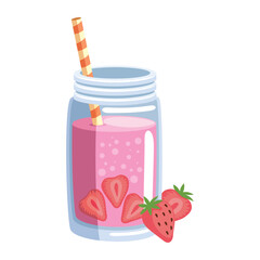 Sticker - fruit drink strawberry