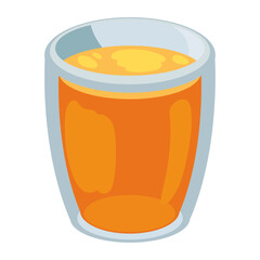Sticker - orange juice glass icon design