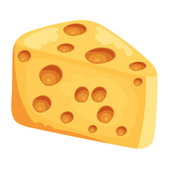 Sticker - slice of cheese icon design
