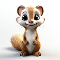 Poster - 3d cartoon cute ferret