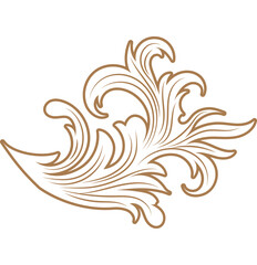 Wall Mural - vintage flourish ornaments frame swirls and scrolls decorations retro design vector