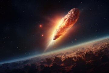 Wall Mural - comet space background
