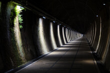 Cycling Tunnel In Fulong Gongliao District,  Old Caoling Tunnel