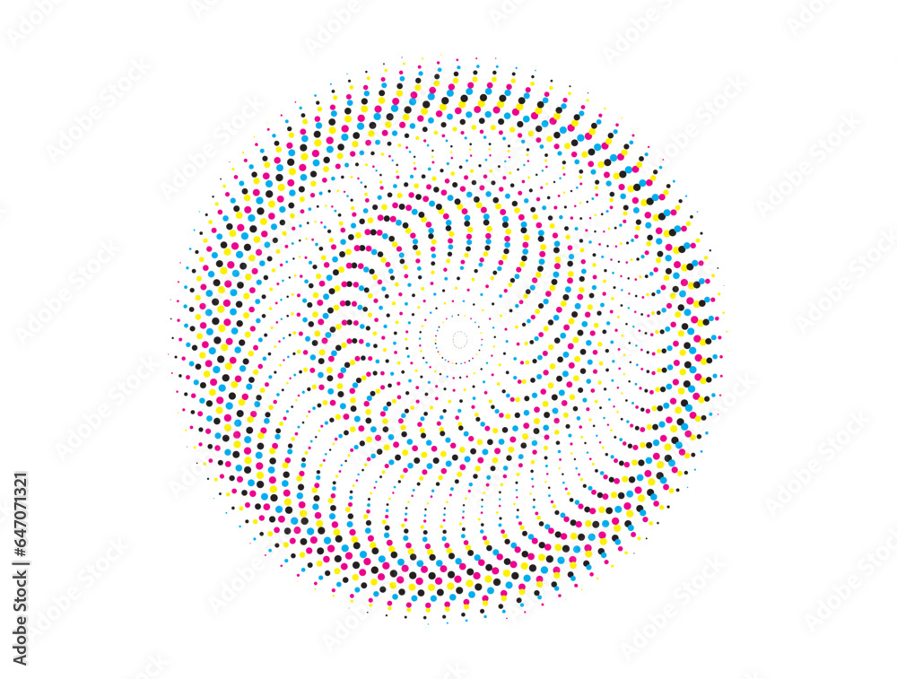 abstract background with circles, a circular pattern with colorful dots ...