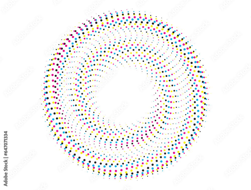 abstract colorful circle, a circular pattern with colorful dots on it ...