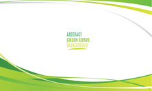 Abstract Green Curve Banner Background. Gradient Overlap Composition & Vector Illustration Background
