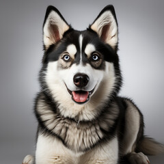 Wall Mural - Cute Siberian Husky Dog