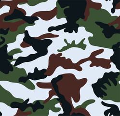 Wall Mural - Army camouflage vector seamless pattern texture military camouflage repeats seamless army design vector background