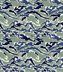 Wall Mural - Army camouflage vector seamless pattern texture military camouflage repeats seamless army design vector background