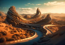 Beautiful Road With Winding Curves - Scenic Drive