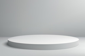 3d realistic empty stage on show room background.