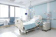 © sam - clean modern hospital room with bed and other equipment healthcare concept