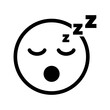 © illust_monster - Simple sleeping person face icon. Vector.